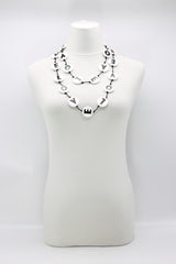 Jianhui London LOVE & HOPE Disk Necklace | Recycled Wood on Cotton Cord | Sustainable Jewellery