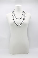 Jianhui London LOVE & HOPE Disk Necklace | Recycled Wood on Cotton Cord | Sustainable Jewellery