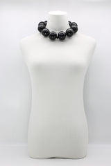 GIANT SIZE BEADS NECKLACES - HAND GILDED SOLID COLOUR