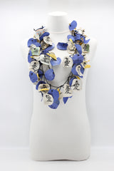 Hand Calligraphed Love in Chinese on Newspaper Necklace