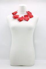 Thread On Square Recycled Plastic Necklace - Jianhui London