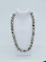 Big Crystal Cube Bead Necklace – Modern Classic Sparkle