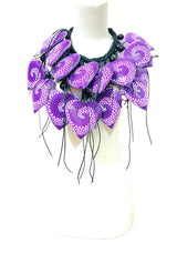 15-Infinity heart - necklace with beads on fringe - Magenta - Pre Order - Jianhui London
