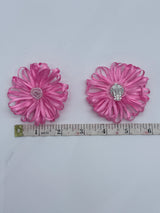 Handmade Chrysanthemum Clip On Earrings – Lightweight Floral Statement Jewelry Gift for Mom & Girlfriend