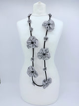 Poppy Garden Handmade textile flower Necklace