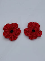 Handmade Poppy Clip-On Earrings – Sustainable Statement Floral Jewelry Gift for Her