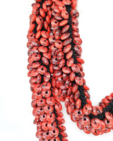 Recycled Wood Donut Bead Infinity Necklace | Hand-Woven Statement Scarf - Hand Painted Small