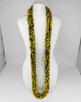 Recycled Wood Donut Bead Infinity Necklace | Hand-Woven Statement Scarf - Hand Painted Small