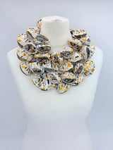 Jianhui London - Recycled Pangium Seed Shells Necklace | Eco-Friendly Bold Jewelry for Weddings & Events - Hand painted