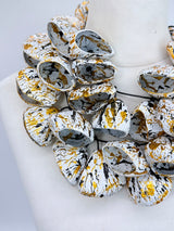 Jianhui London - Recycled Pangium Seed Shells Necklace | Eco-Friendly Bold Jewelry for Weddings & Events - Hand painted