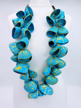 Jianhui London - Recycled Pangium Seed Shells Necklace | Eco-Friendly Bold Jewelry for Weddings & Events - Hand painted