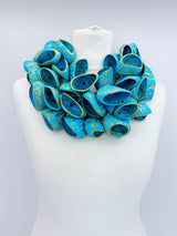 Jianhui London - Recycled Pangium Seed Shells Necklace | Eco-Friendly Bold Jewelry for Weddings & Events - Hand painted