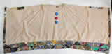 Recycled Fabric Quilted Kaftan – Handmade Cotton Summer Top with LOVE Patch Detail