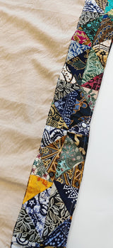 Recycled Fabric Quilted Kaftan – Handmade Cotton Summer Top with LOVE Patch Detail