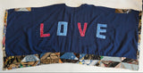 Recycled Fabric Quilted Kaftan – Handmade Cotton Summer Top with LOVE Patch Detail