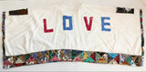 Recycled Fabric Quilted Kaftan – Handmade Cotton Summer Top with LOVE Patch Detail