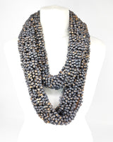 Hand Painted Pashmina Fishnet Infinity Scarf – Large Statement Necklace Scarf