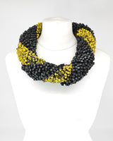 Hand Painted Pashmina Fishnet Infinity Scarf – Large Statement Necklace Scarf