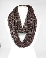 Hand Painted Pashmina Fishnet Infinity Scarf – Large Statement Necklace Scarf