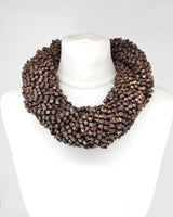 Hand Painted Pashmina Fishnet Infinity Scarf – Large Statement Necklace Scarf