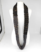 Hand Painted Pashmina Fishnet Infinity Scarf – Large Statement Necklace Scarf