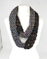 Hand Painted Pashmina Fishnet Infinity Scarf – Large Statement Necklace Scarf