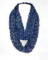 Hand Painted Pashmina Fishnet Infinity Scarf – Large Statement Necklace Scarf