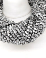 Hand Painted Pashmina Fishnet Infinity Scarf – Large Statement Necklace Scarf
