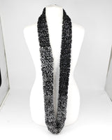 Hand Painted Pashmina Fishnet Infinity Scarf – Large Statement Necklace Scarf