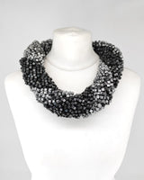 Hand Painted Pashmina Fishnet Infinity Scarf – Large Statement Necklace Scarf