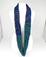 Hand Painted Pashmina Fishnet Infinity Scarf – Large Statement Necklace Scarf