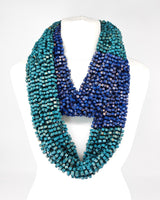 Hand Painted Pashmina Fishnet Infinity Scarf – Large Statement Necklace Scarf