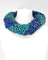Hand Painted Pashmina Fishnet Infinity Scarf – Large Statement Necklace Scarf