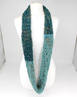 Hand Painted Pashmina Fishnet Infinity Scarf – Large Statement Necklace Scarf
