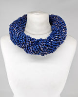 Hand Painted Pashmina Fishnet Infinity Scarf – Large Statement Necklace Scarf