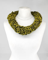 Hand Painted Pashmina Fishnet Infinity Scarf – Large Statement Necklace Scarf