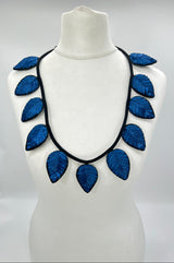 Textile leaf medium length Necklace
