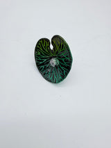 Coccoloba leaves Ring - handmade from recycled plastic water bottles