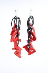 Handmade VOTE Statement Earrings – Recycled Wood Ethical Jewelry, Lightweight Bold Earrings