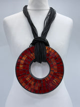 Boho Statement Mosaic Necklace or Round Bangle – Handmade Recycled Glass Art Jewelry - Large