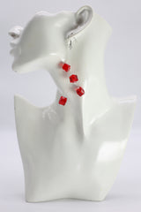 Handmade Crystal Dangle Earrings – Elegant Sparkling Drop Earrings for Wedding & Party - Big