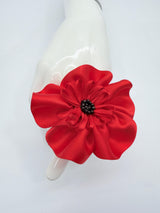 Handmade Adjustable Poppy Flower Ring – Statement Floral Jewelry Gift for Mom & Girlfriend