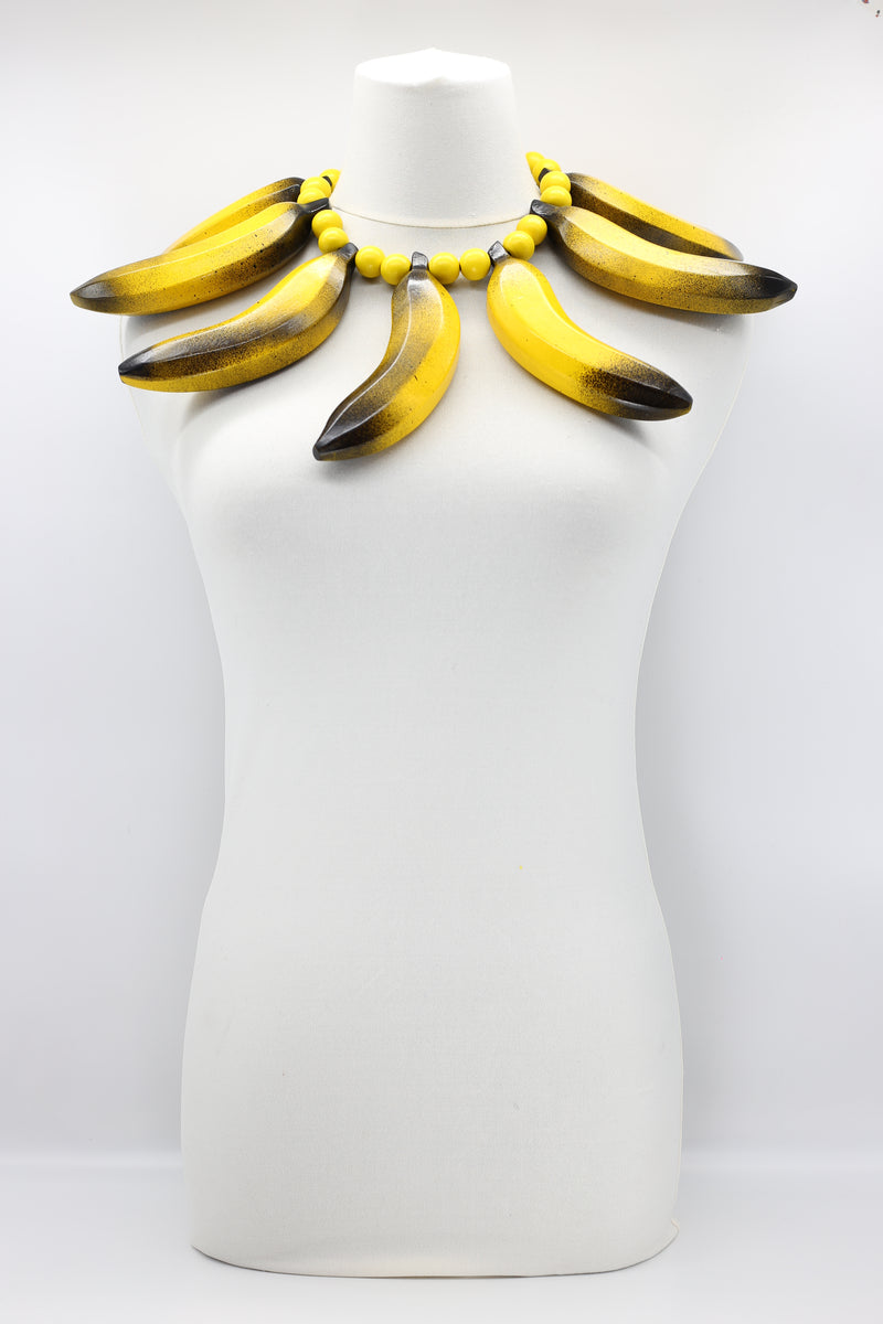 Hand Crafted Banana Necklace From Recycled Wood - Jianhui London