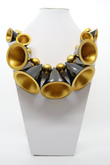 Handmade Cones from recycled wood necklace