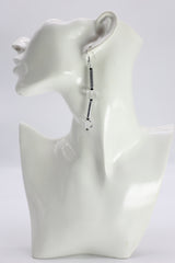 CRYSTAL CUBICS AND TUBES EARRINGS