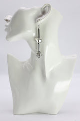 CRYSTAL CUBICS AND TUBES EARRINGS