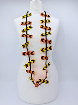 Single strand Rectangular Ribbon light statement Necklace - Single Strand Necklace