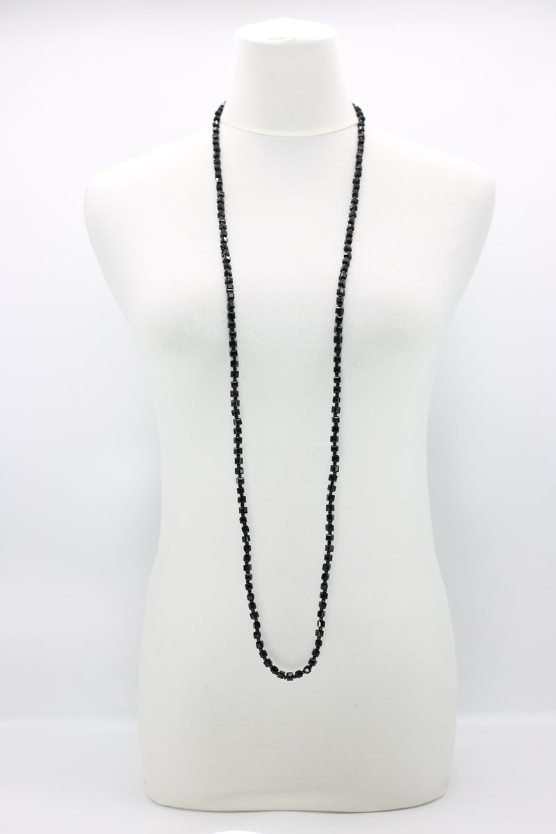 Elegant Crystal Cube Necklace – Handmade & Minimalist - Medium