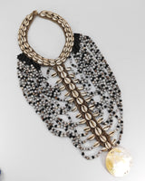 Statement Upcycled Sea Shells And Seeds Necklace