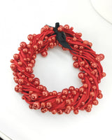 Faux Pearls on Textile Cord Necklaces - Large